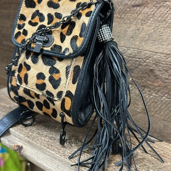 Carol Brodie Rarities Leather Haircalf Small Bag Purse A100249 - Picture 2 of 9